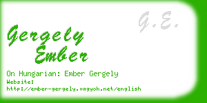 gergely ember business card